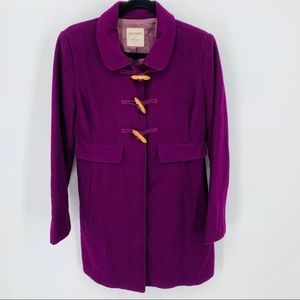 Old Navy purple wool pea coat, ladies size medium